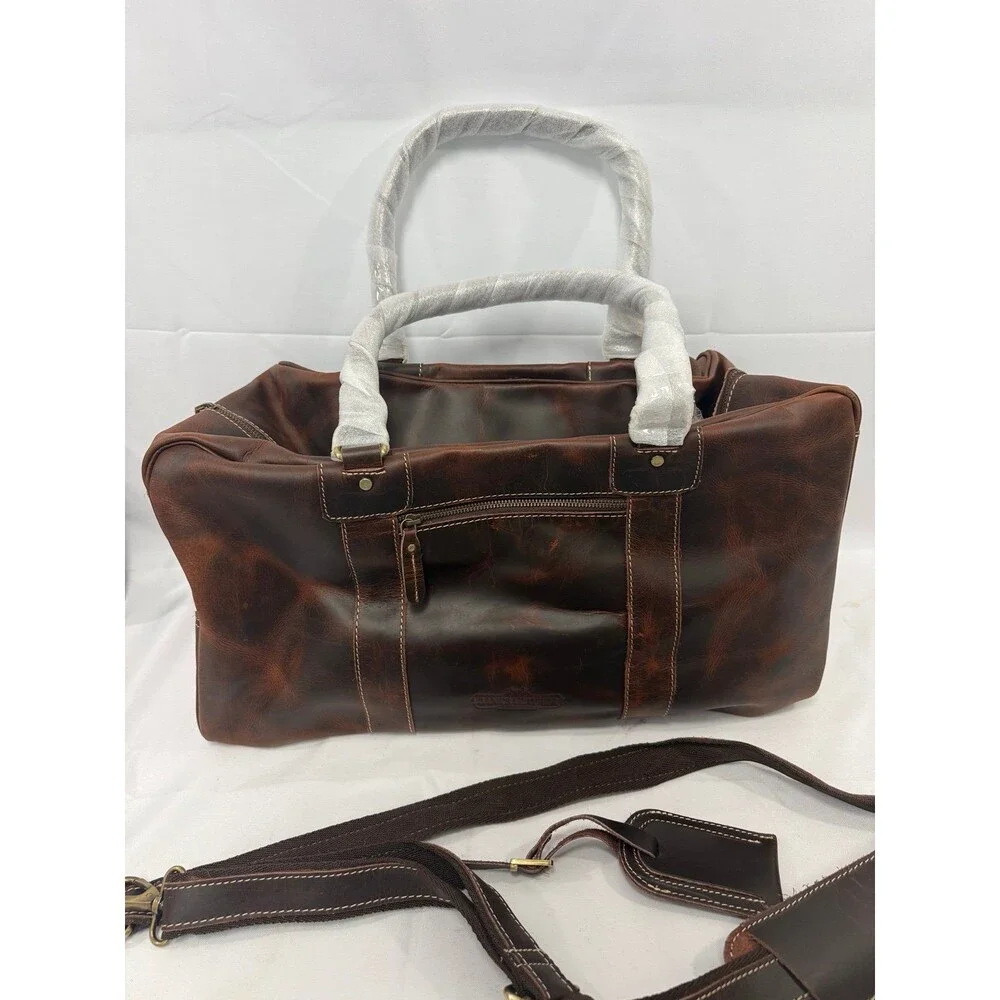 James Leather Full Grain Buffalo Leather Duffle Bag NEW!!